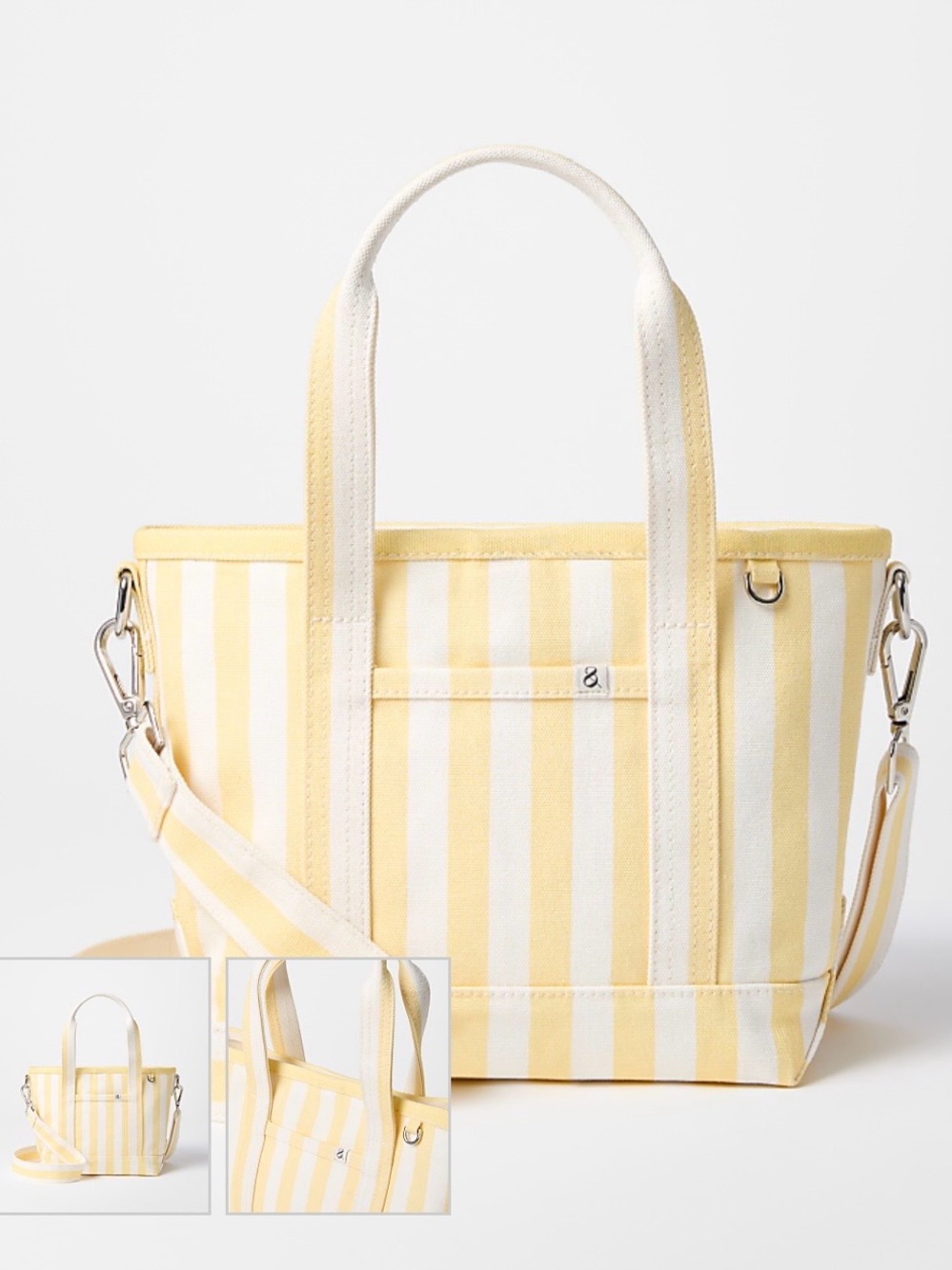 Lou & Grey Yellow & White Striped Canvas Tote from Loft